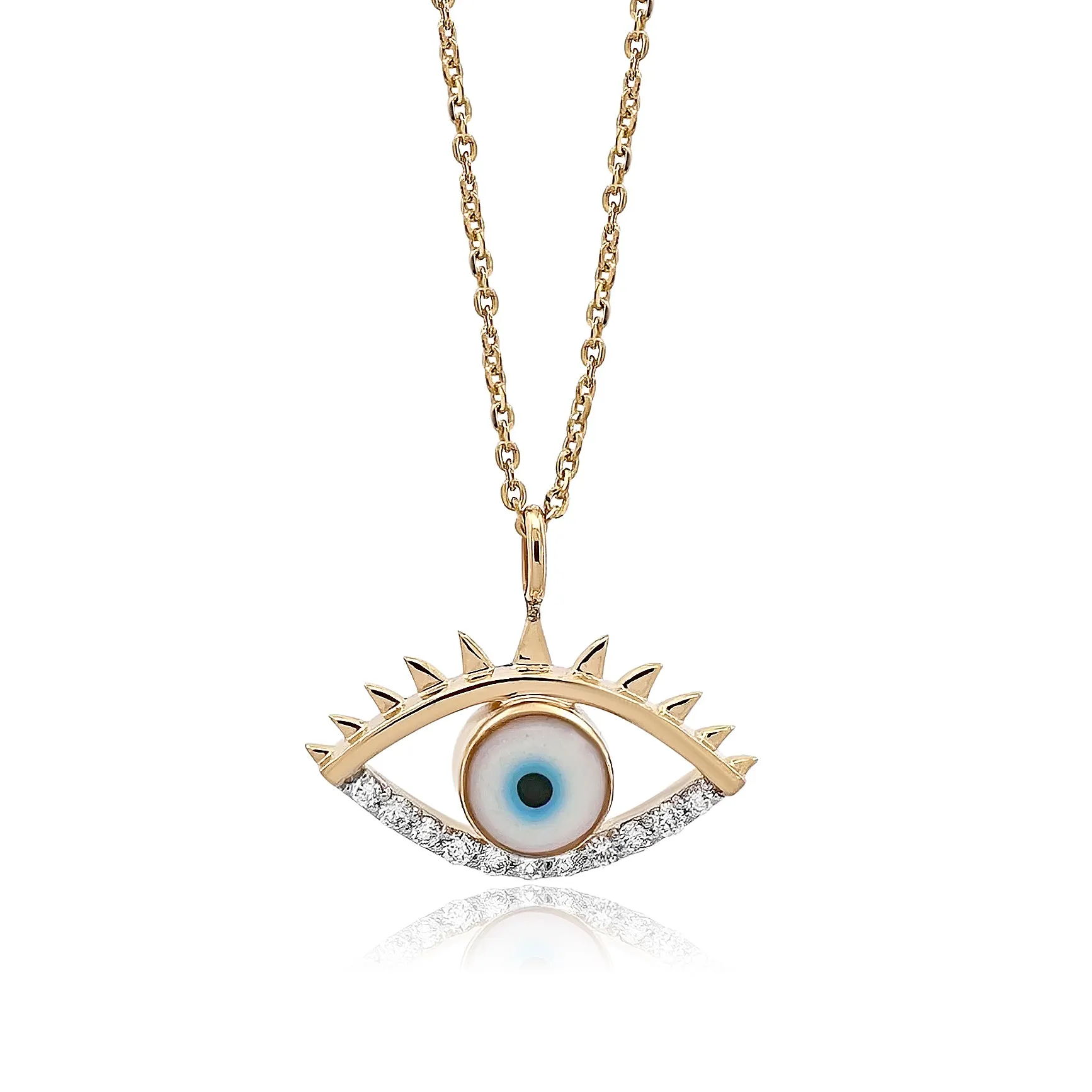 0.16 TW Diamond  Evil Eye Pendant