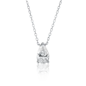 0.7ct Pear Diamond Pendant White Gold