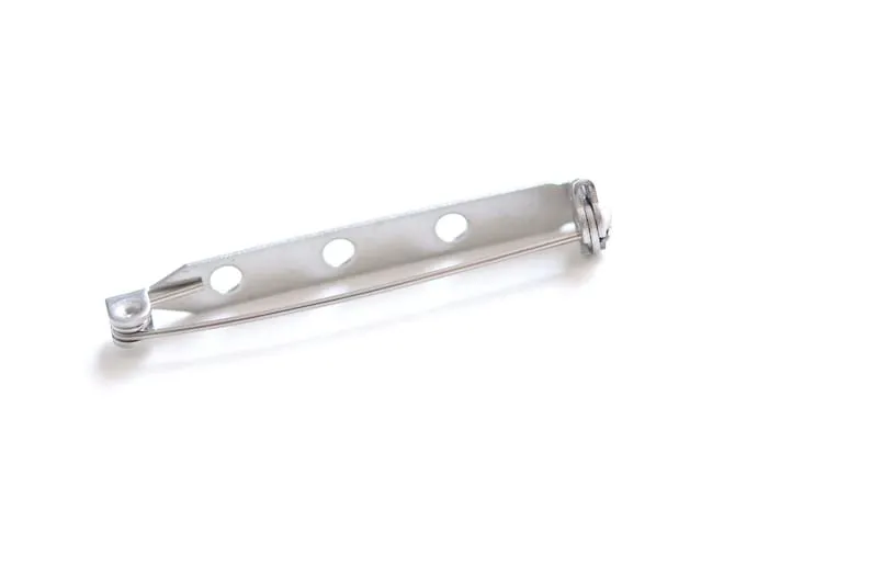 10 pcs Stainless Steel Brooch Back Bar Safety Pins 17mm/20mm/25mm/32mm/40mm