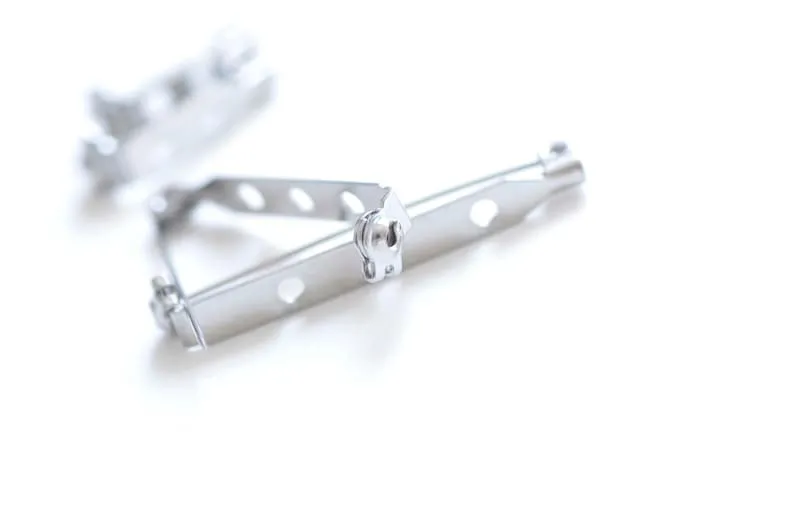 10 pcs Stainless Steel Brooch Back Bar Safety Pins 17mm/20mm/25mm/32mm/40mm