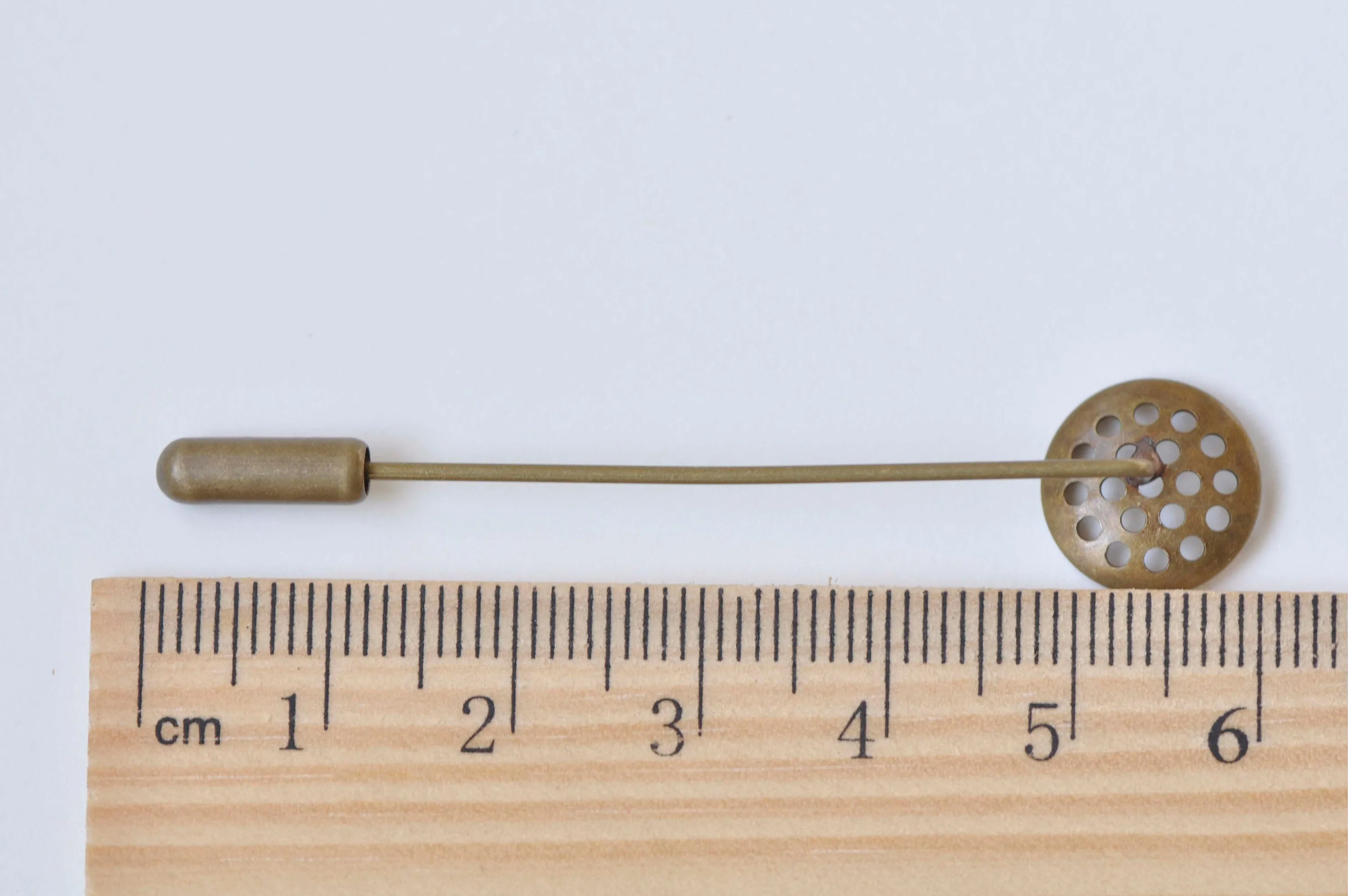 10 Sets Stick Pin Clutch Brooch Multiple Hole Bezel Cup Size 12mm