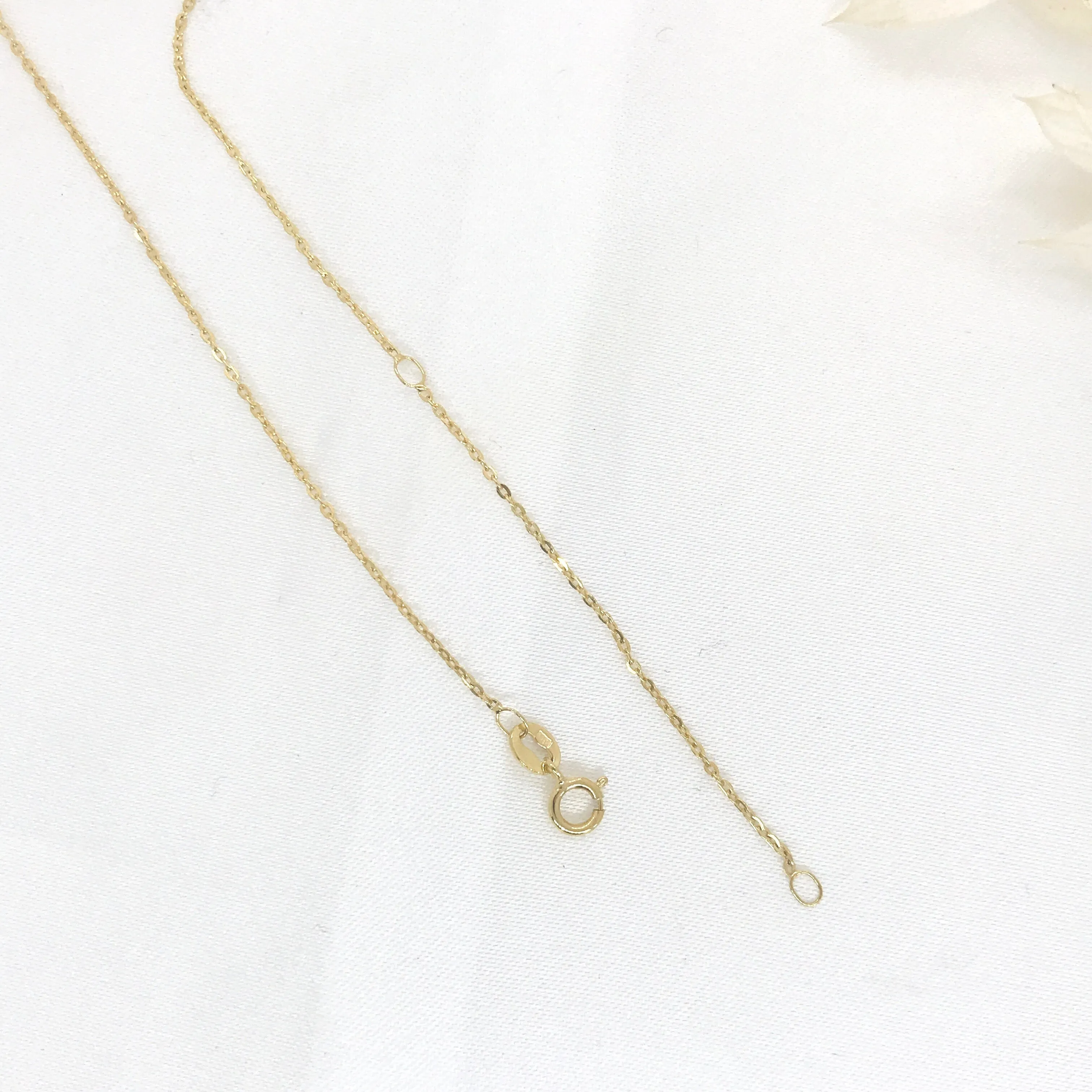 10k Gold Mini Plain Initial Necklace