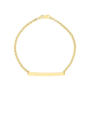 14 Karat Bar Bracelet