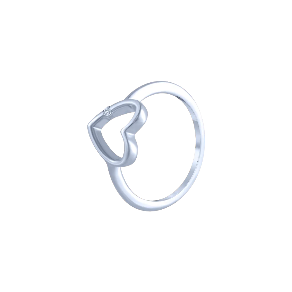 14k (585) White Gold And Diamond Ring For Women