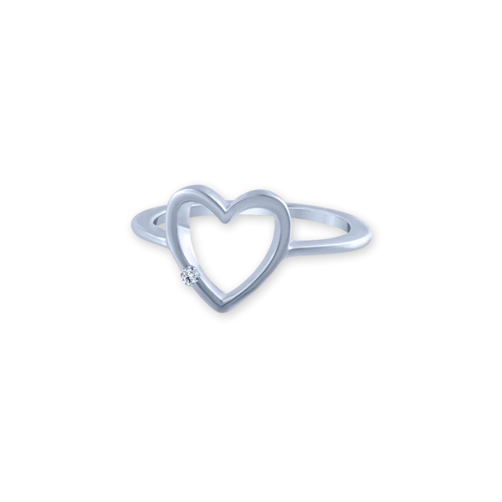 14k (585) White Gold And Diamond Ring For Women