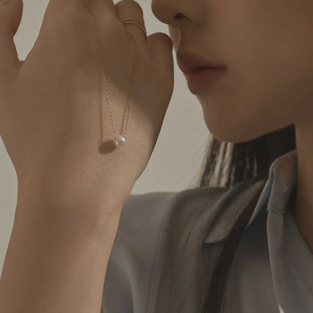 [14K Gold] Belle Pearl Necklace