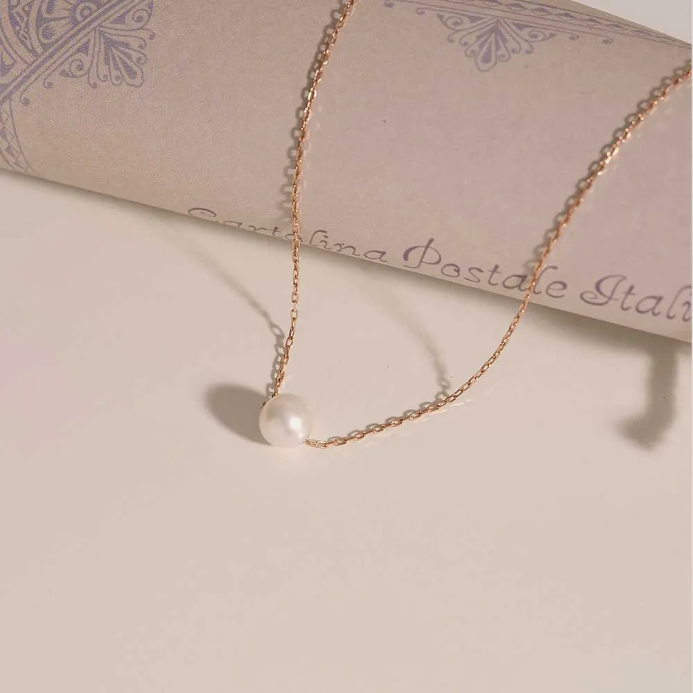 [14K Gold] Belle Pearl Necklace