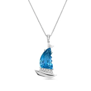14k SailBoat Pendant