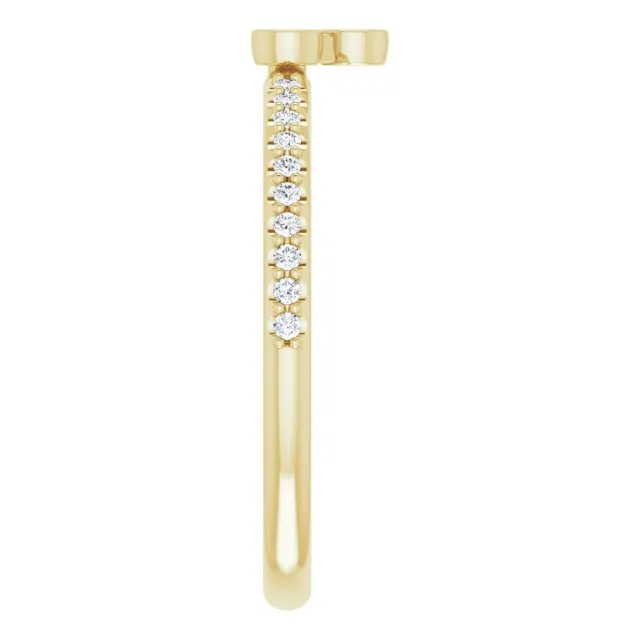 14K Yellow Gold 1/5 CTW Natural Diamond Stackable Ring