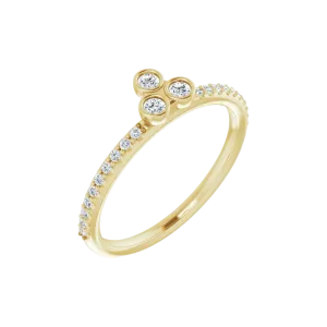 14K Yellow Gold 1/5 CTW Natural Diamond Stackable Ring