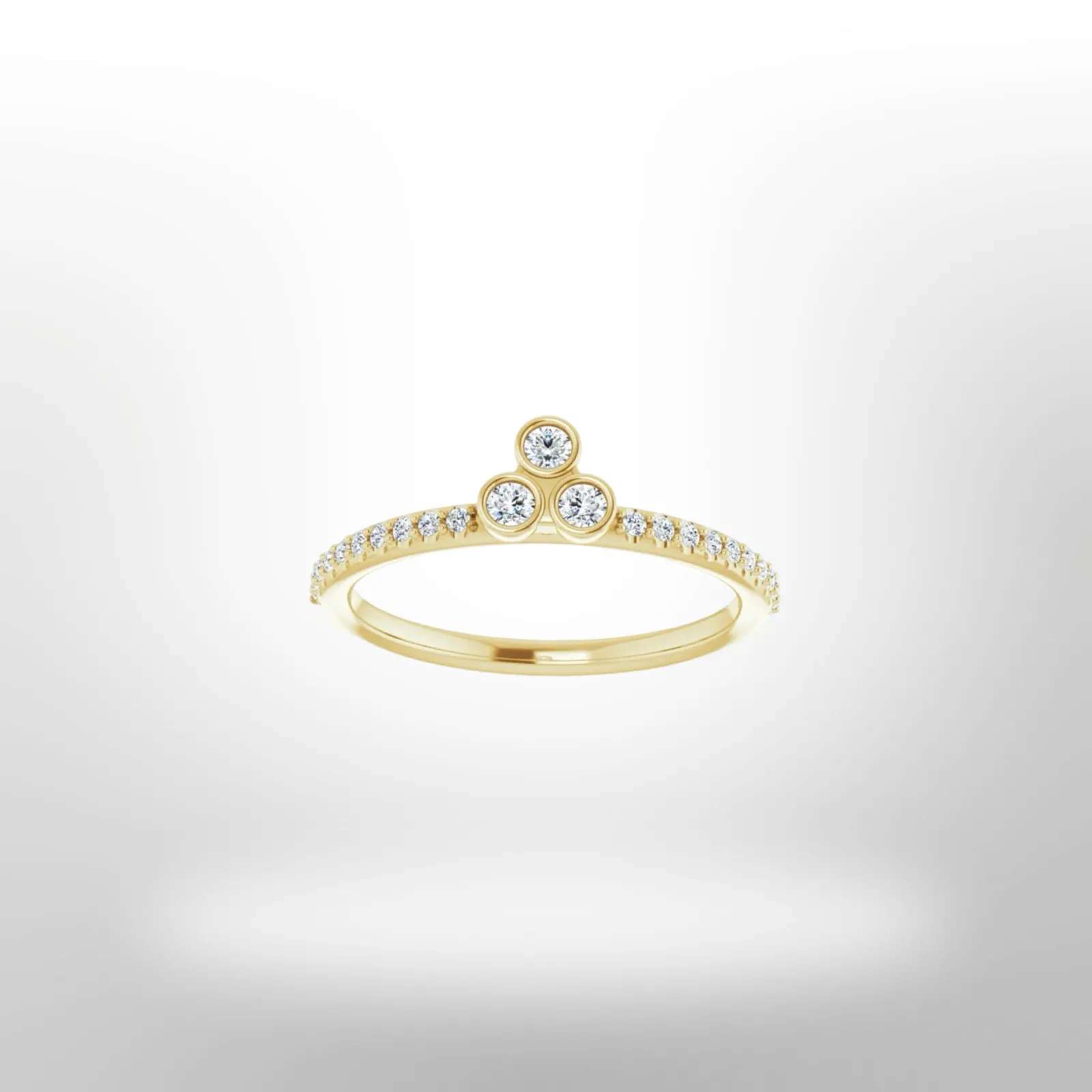 14K Yellow Gold 1/5 CTW Natural Diamond Stackable Ring