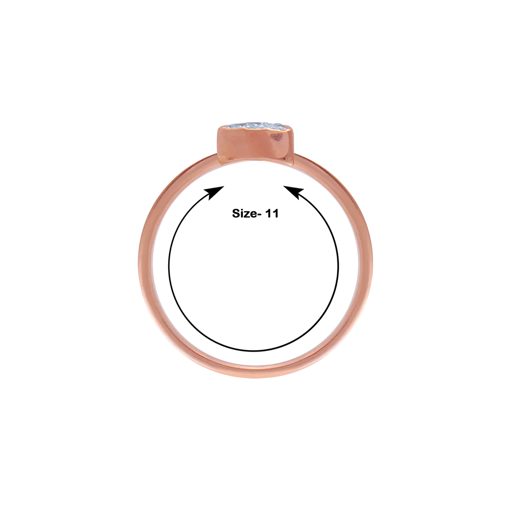 14KT (585) Rose Gold And Diamond Ring For Women
