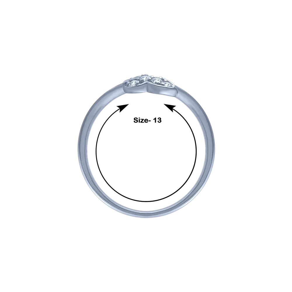 14KT (585) White Gold And Diamond Ring For Women