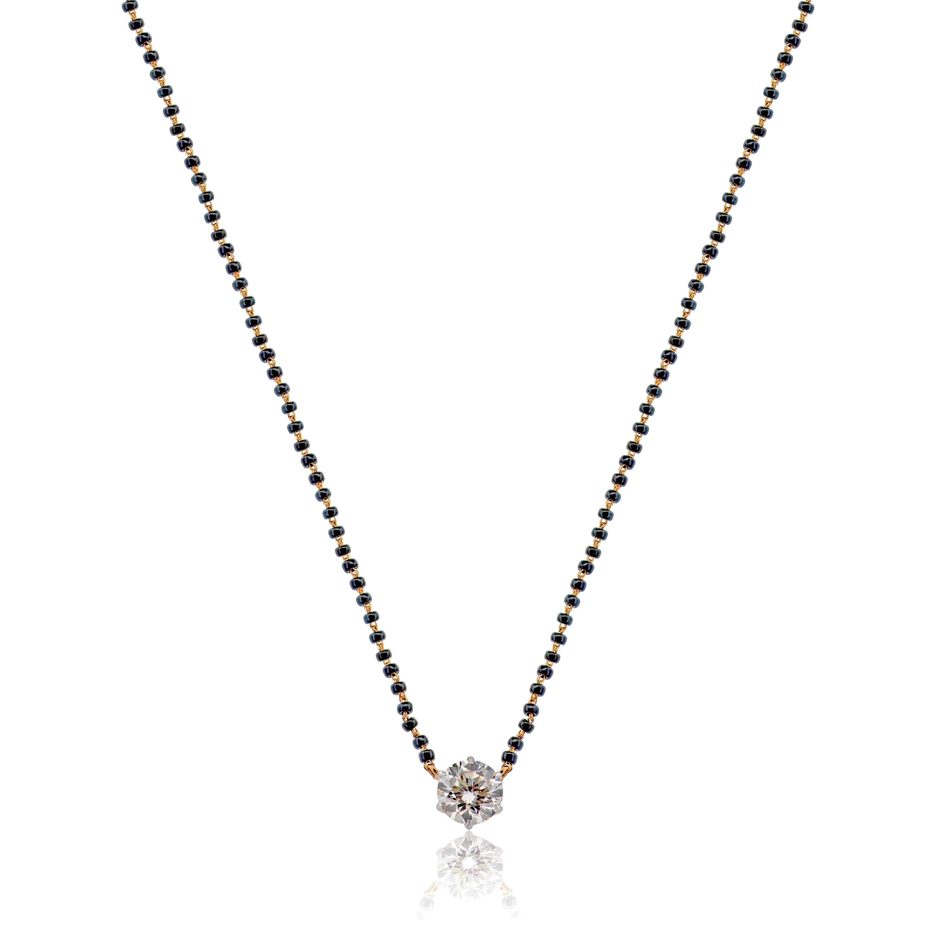 1.83 TW 1.83 CTS Diamond Mangalsutra