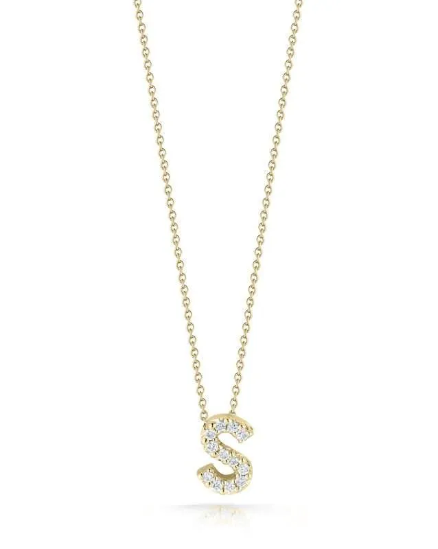 18kt Gold Roberto Coin Love Letter &#34;S&#34; Necklace