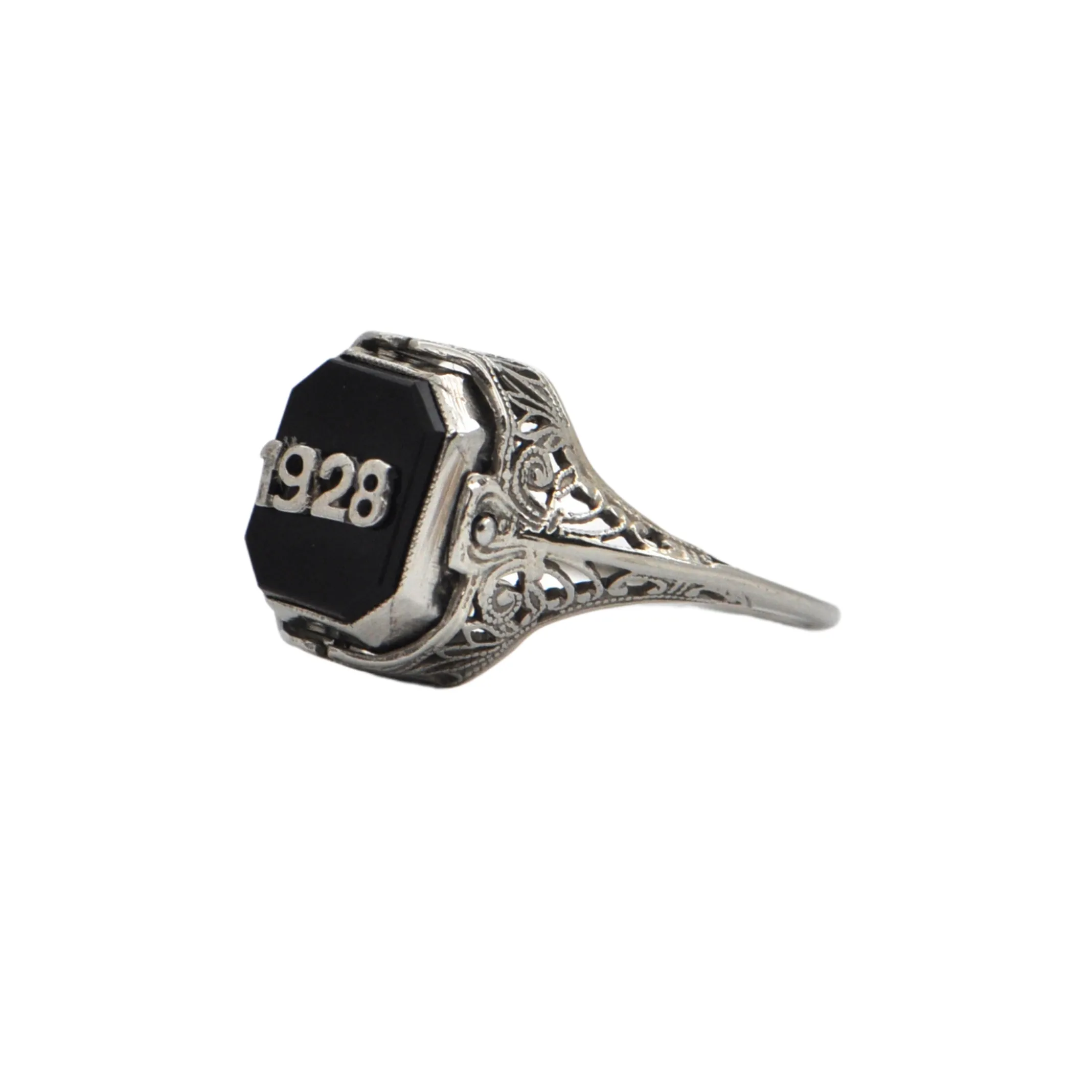 1928 Cameo and Onyx Flip Ring