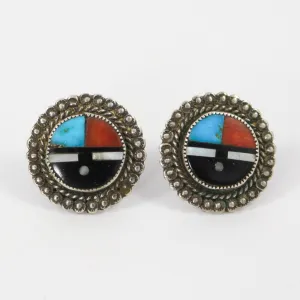 1960s Zuni Sunface Earrings