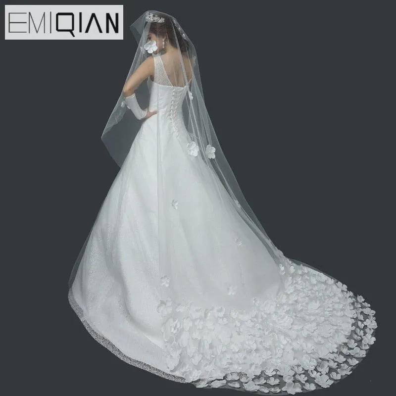 3 Meters Long Bridal Veil Cathedral Wedding Veil