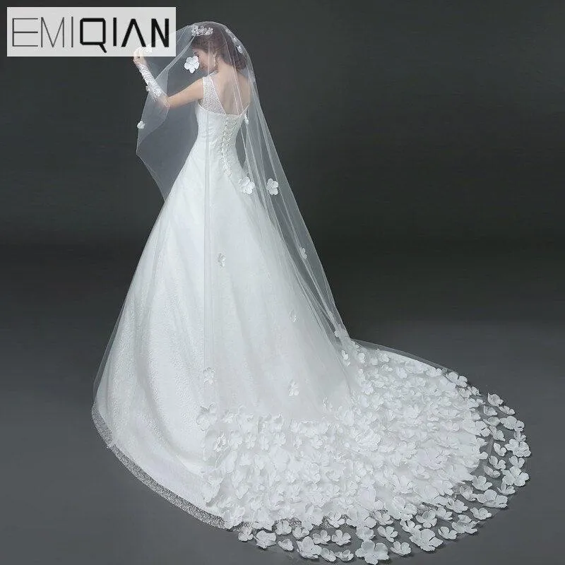 3 Meters Long Bridal Veil Cathedral Wedding Veil