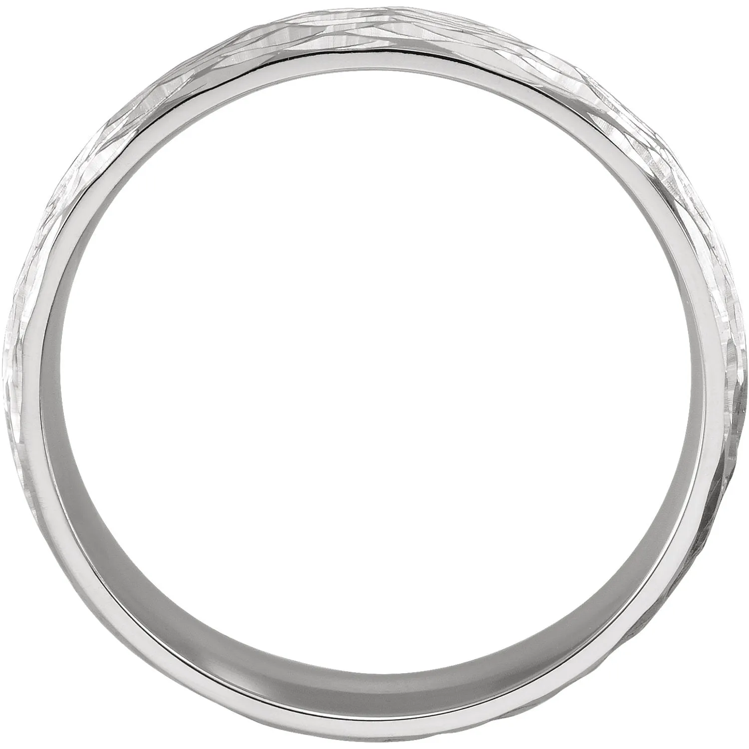 4.5mm Tree Bark Patterned Dome Shape Comfort-Fit Band