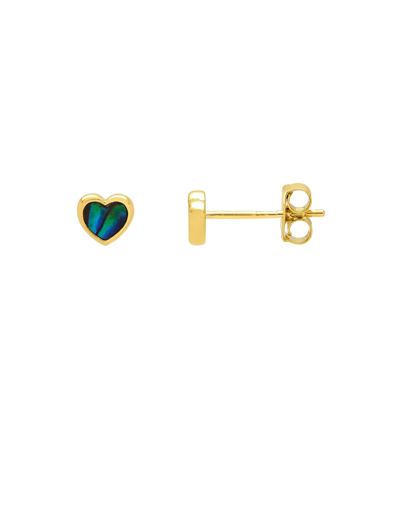 Abalone Heart Studs