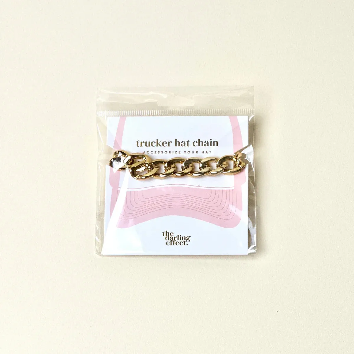 Acrylic Link Gold Trucker Hat Chain