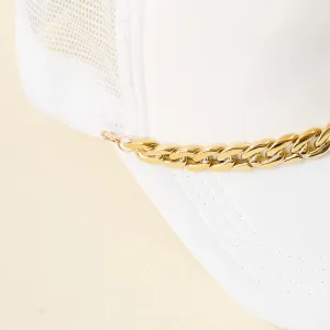 Acrylic Link Gold Trucker Hat Chain