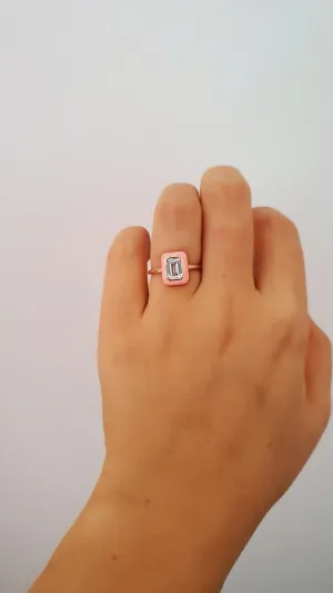 Adjustable Pink Nikos Ring in 925 Sterling Silver