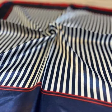 Alisha Striped Colorblock Silky Scarf