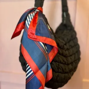 Alisha Striped Colorblock Silky Scarf