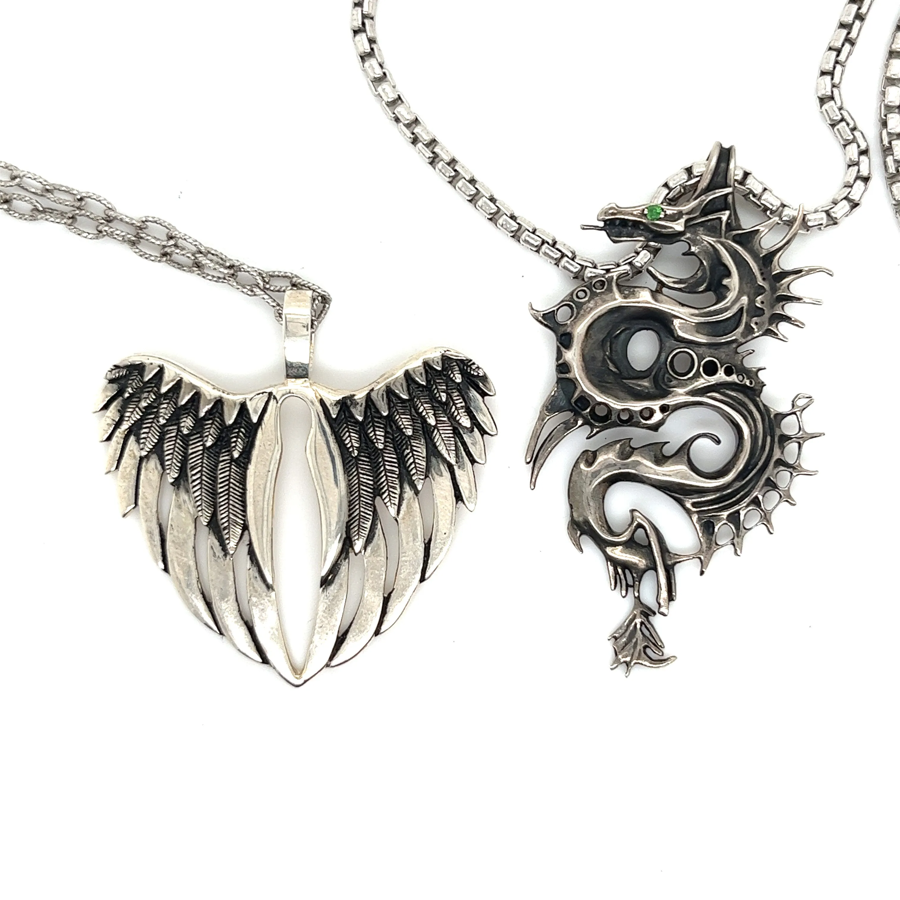 Anti-Tarnish Sterling Silver Small Angel Wings Charm