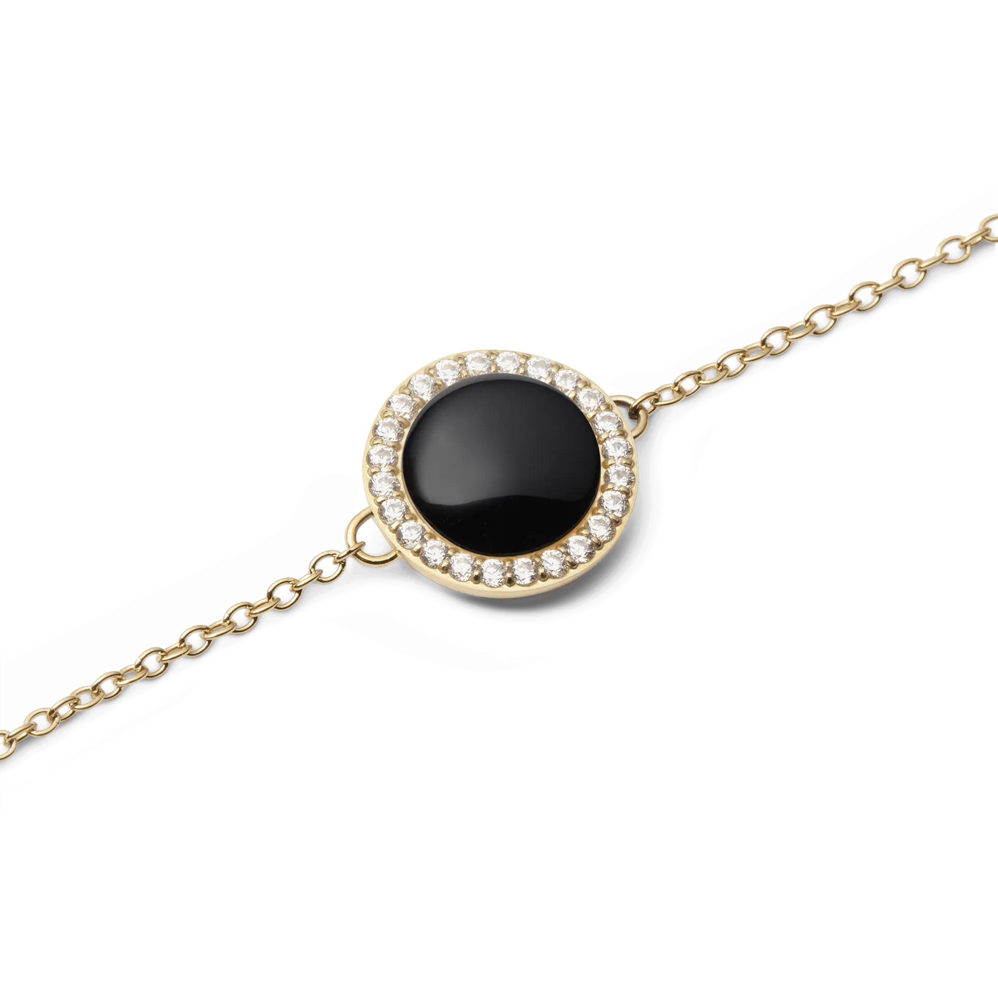 Audrey Bracelet Black Agathe Gold