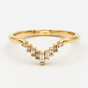 Baguette Diamond Chevron Band