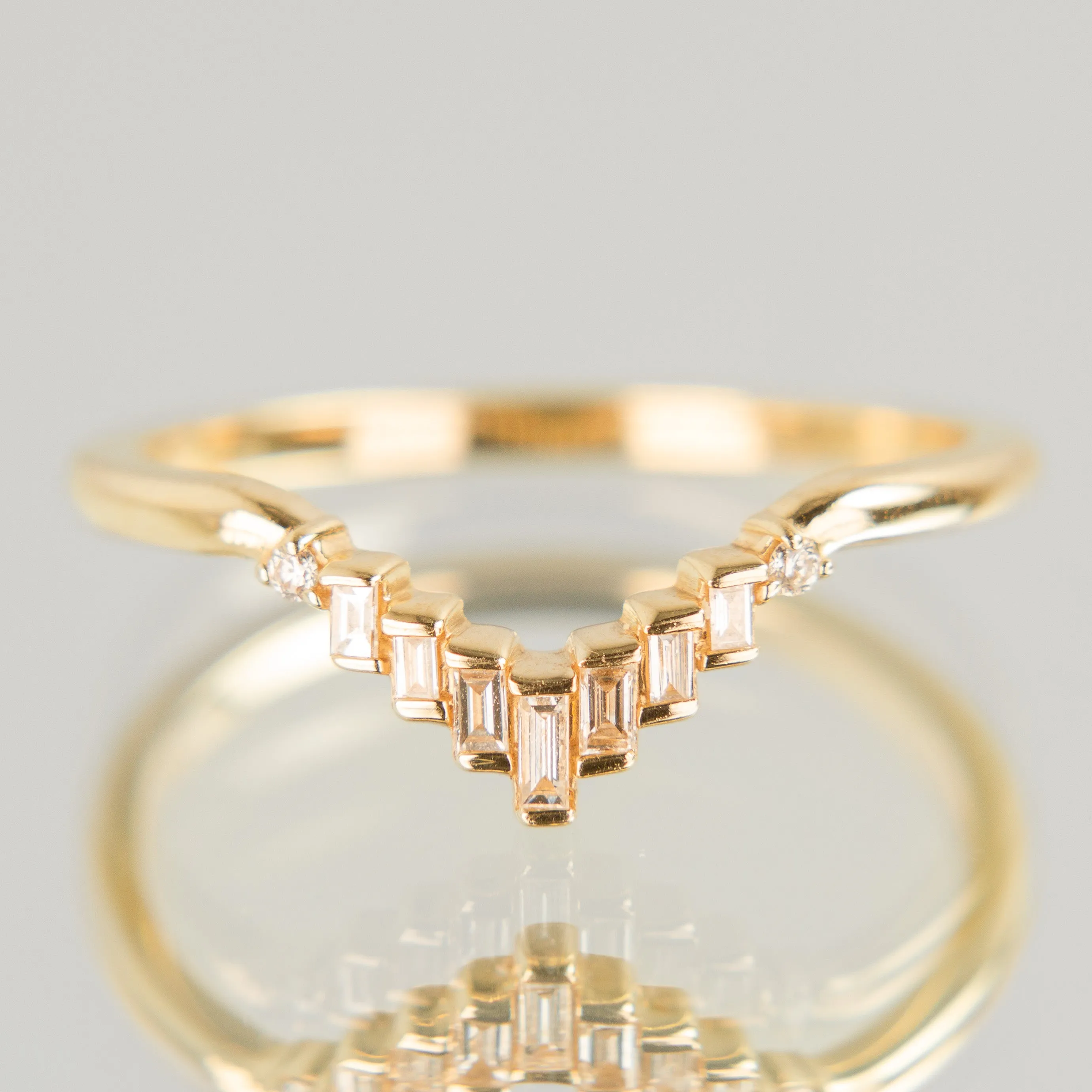 Baguette Diamond Chevron Band