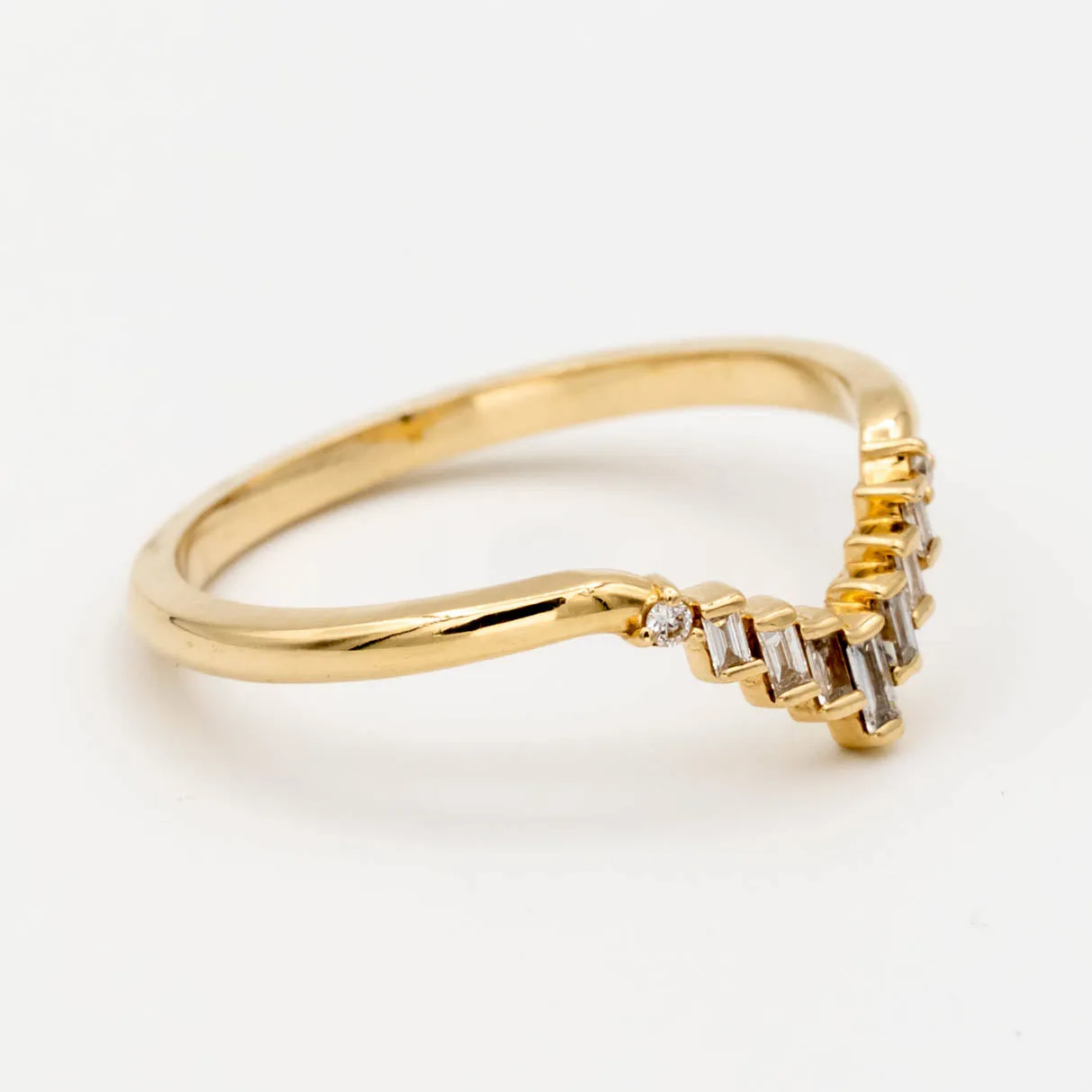Baguette Diamond Chevron Band