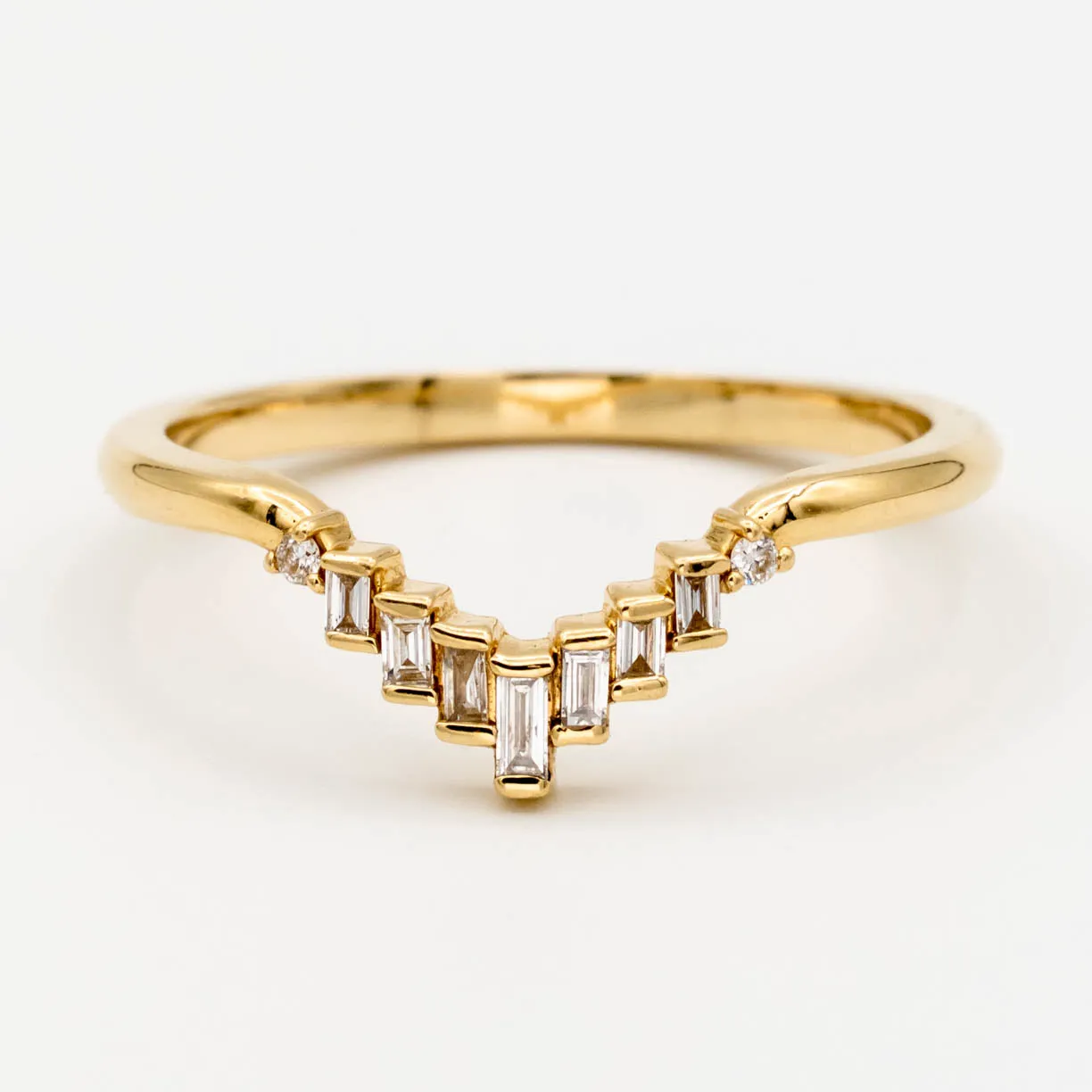 Baguette Diamond Chevron Band