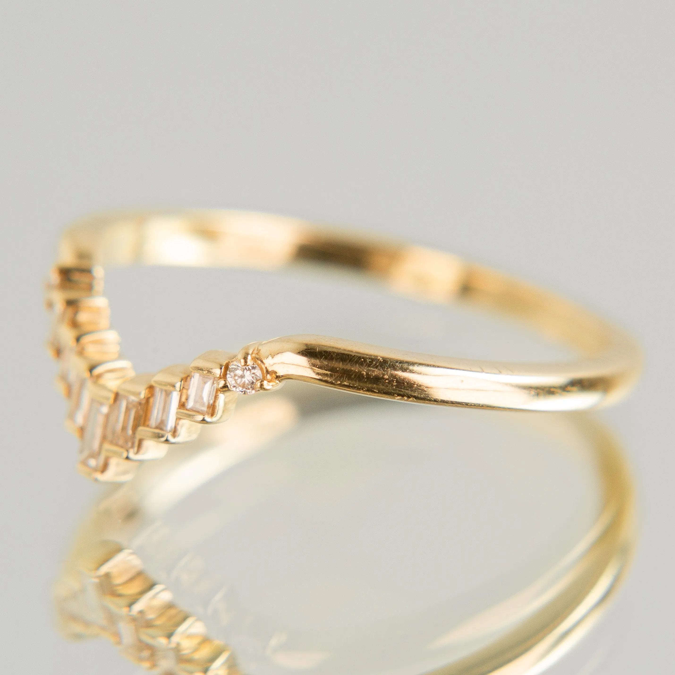 Baguette Diamond Chevron Band