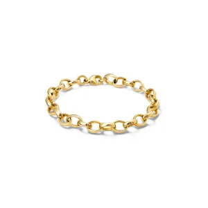 Belcher Oval Link Bracelet Yellow Gold