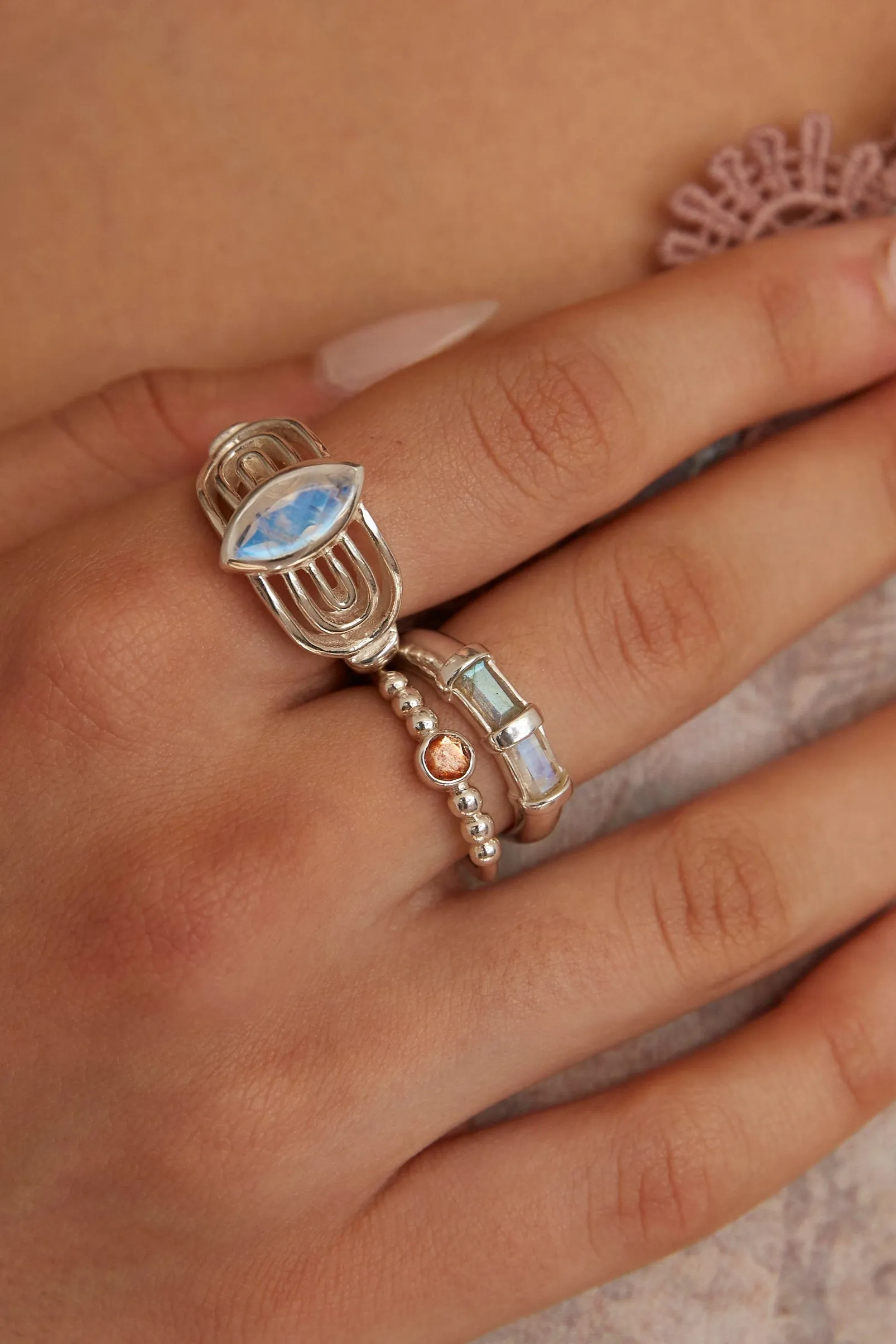 Bella Sunstone Silver Stacker