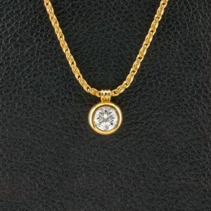 Bezel set Solitaire Diamond Pendant