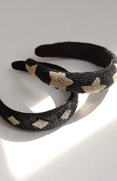 Blanca Headband - Black/Gold