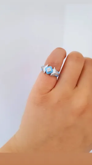 Blue Mera Pinky Ring