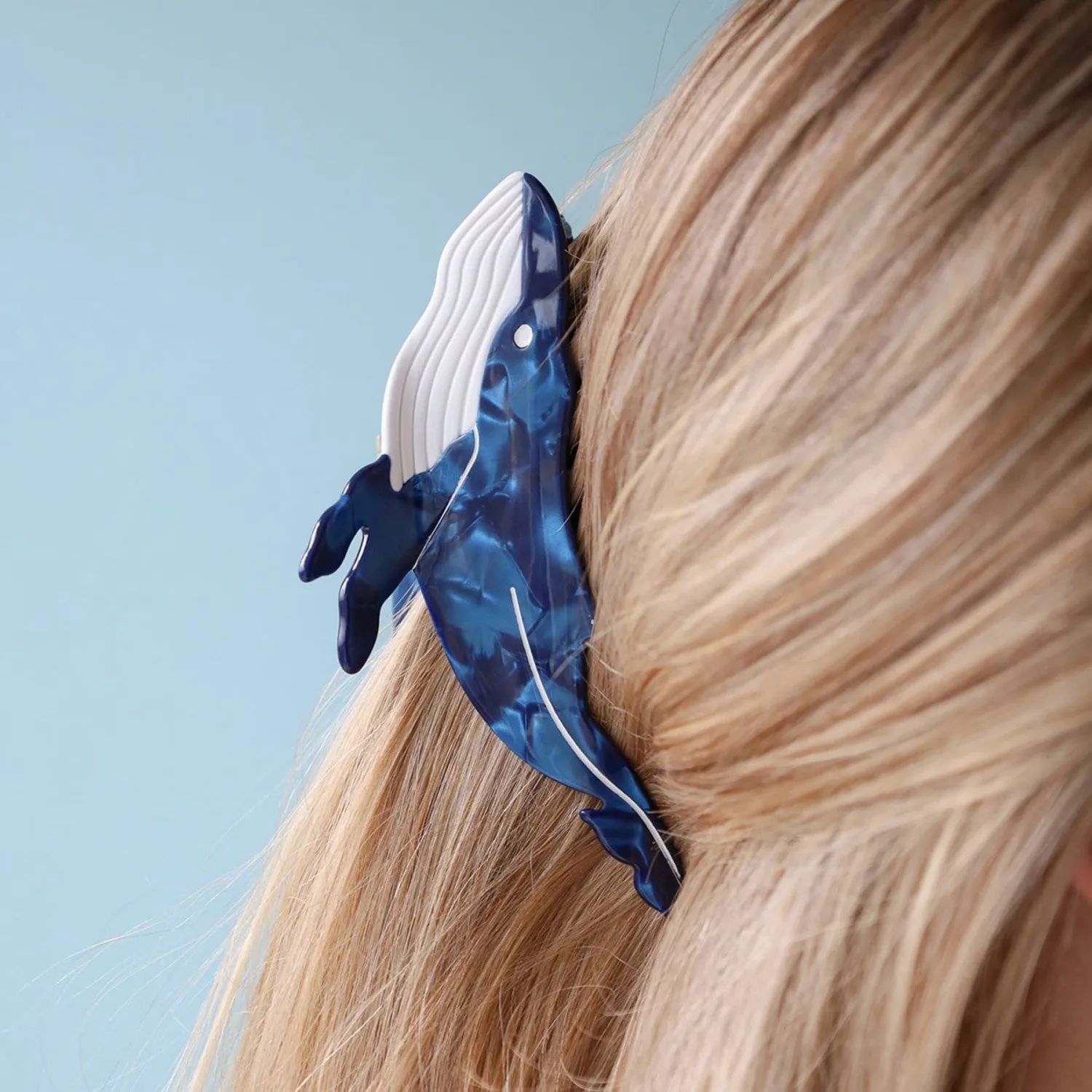 Bow's by St?r Blue Whale Hair Clip - Blue