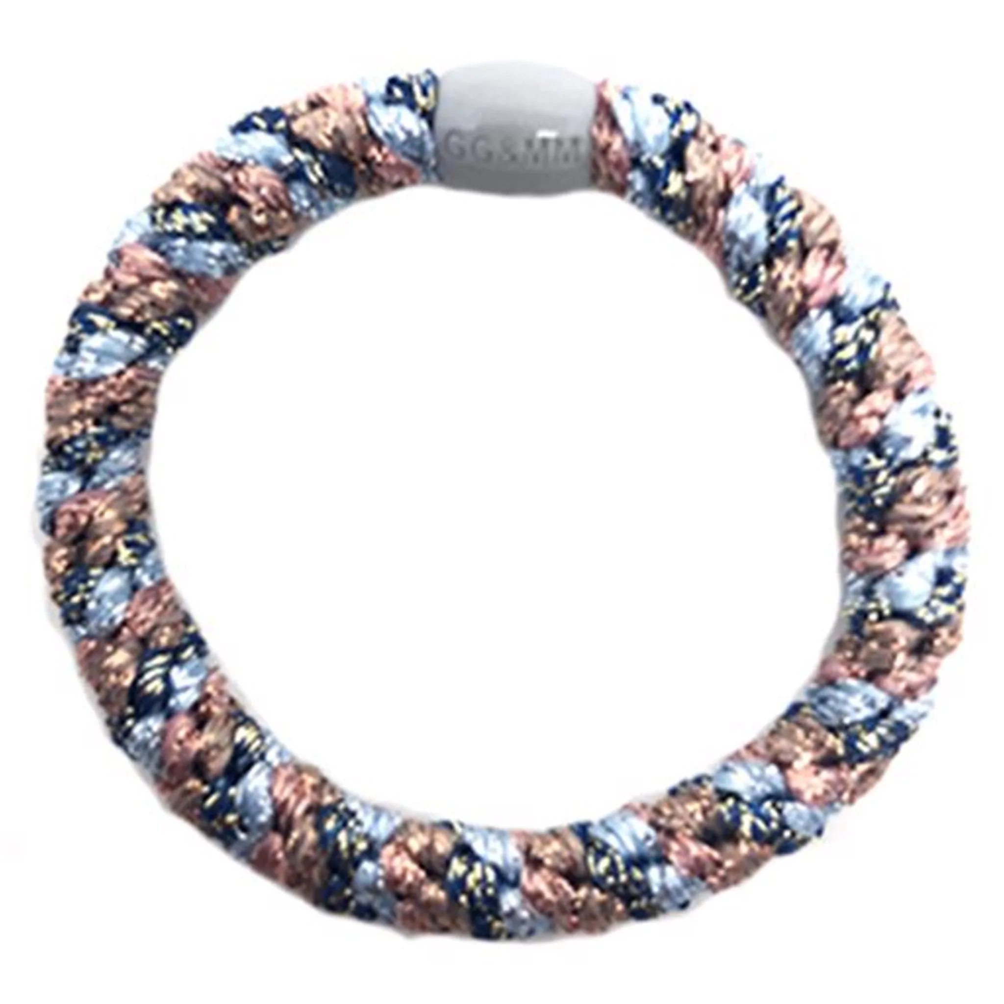 Bow's by Str Braided Hairties Multi Light Blue/Rosa Metallic
