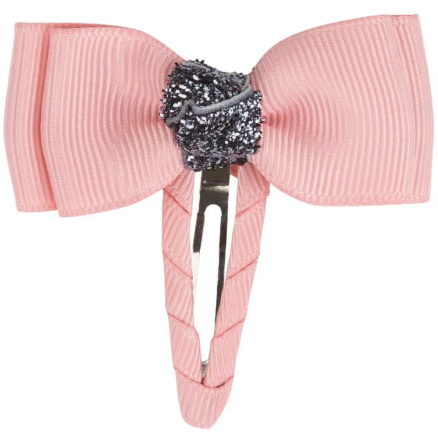 Bow's by St?r Double Bow Hair Clip - Nectar/Grey Glitter