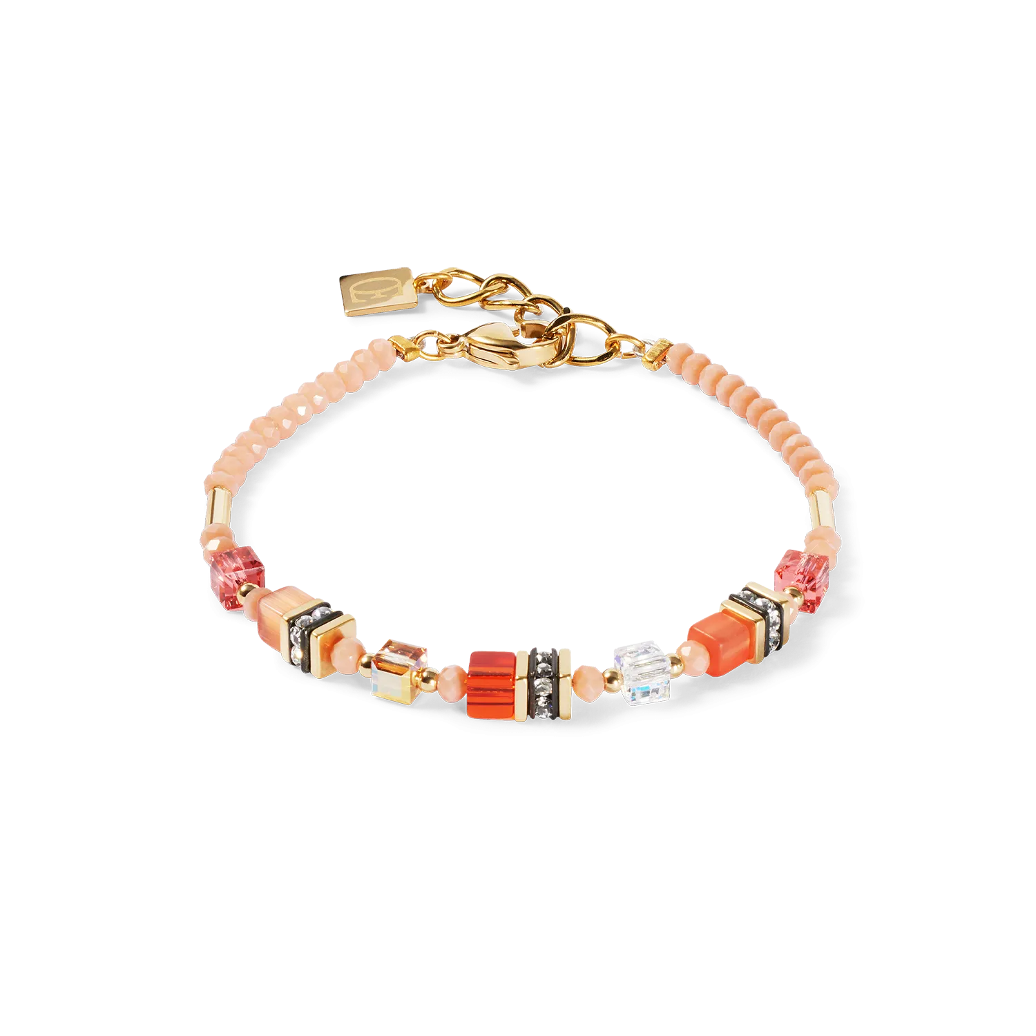 Bracelet Mini Cubes orange