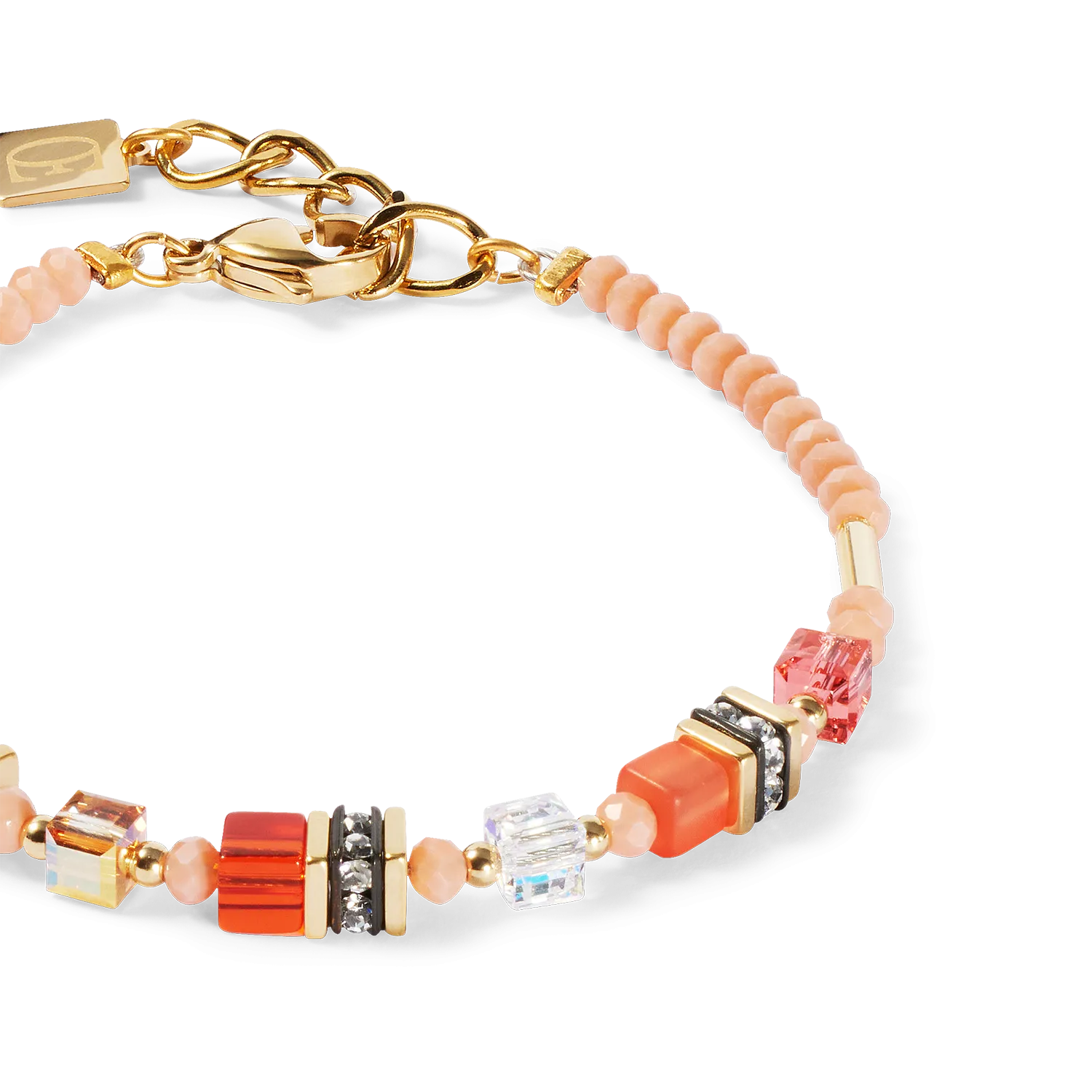 Bracelet Mini Cubes orange