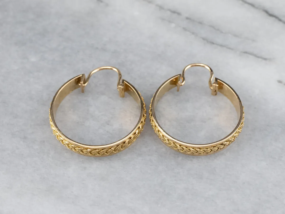 Braided Gold Hoop Earrings