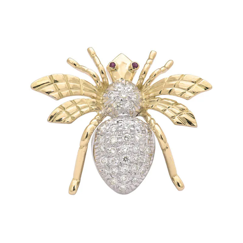Brooch - Ruby and Diamond