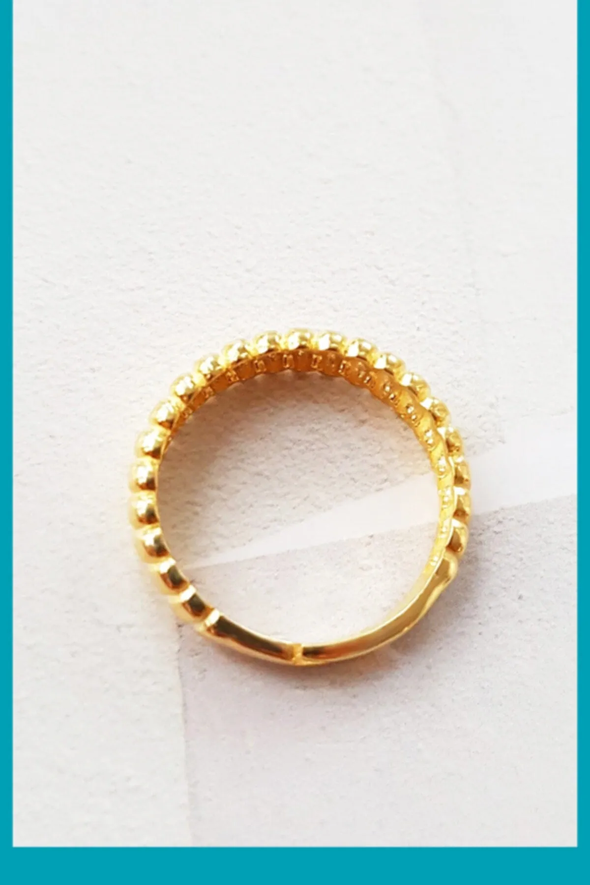 Cambered Thin Ring - 926 Sterling Silver with Gold Plating